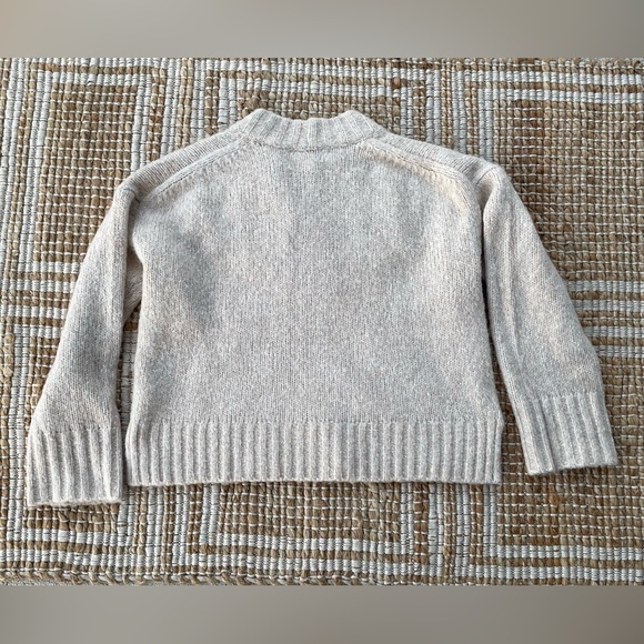 Madewell Oatmeal Bobble Knit Sweater Small Wool Blend Crewneck boho - Picture 6 of 6